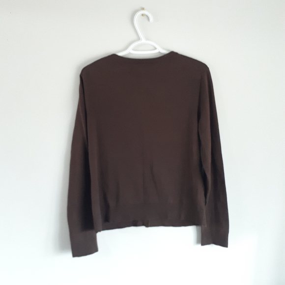 LOFT by Ann Taylor Brown Cardigan size Large - Picture 9 of 11